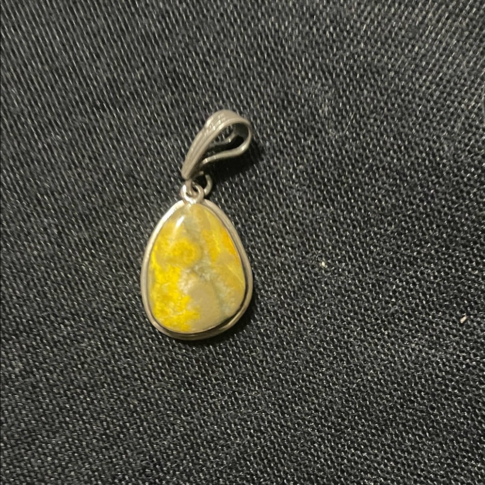 Elegant Silver and Yellow Pendant